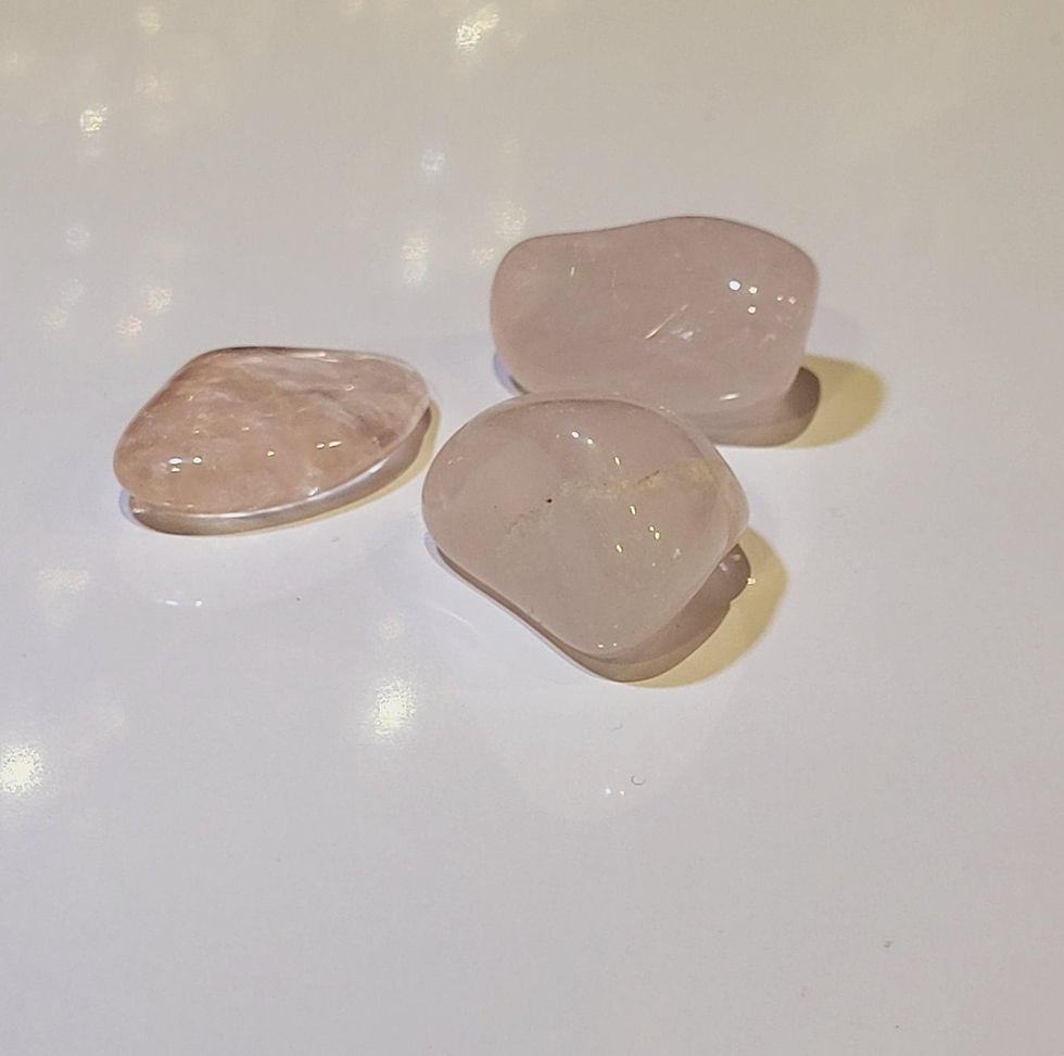 Miniatura: pierre roulée quartz rose/semi-précieuse