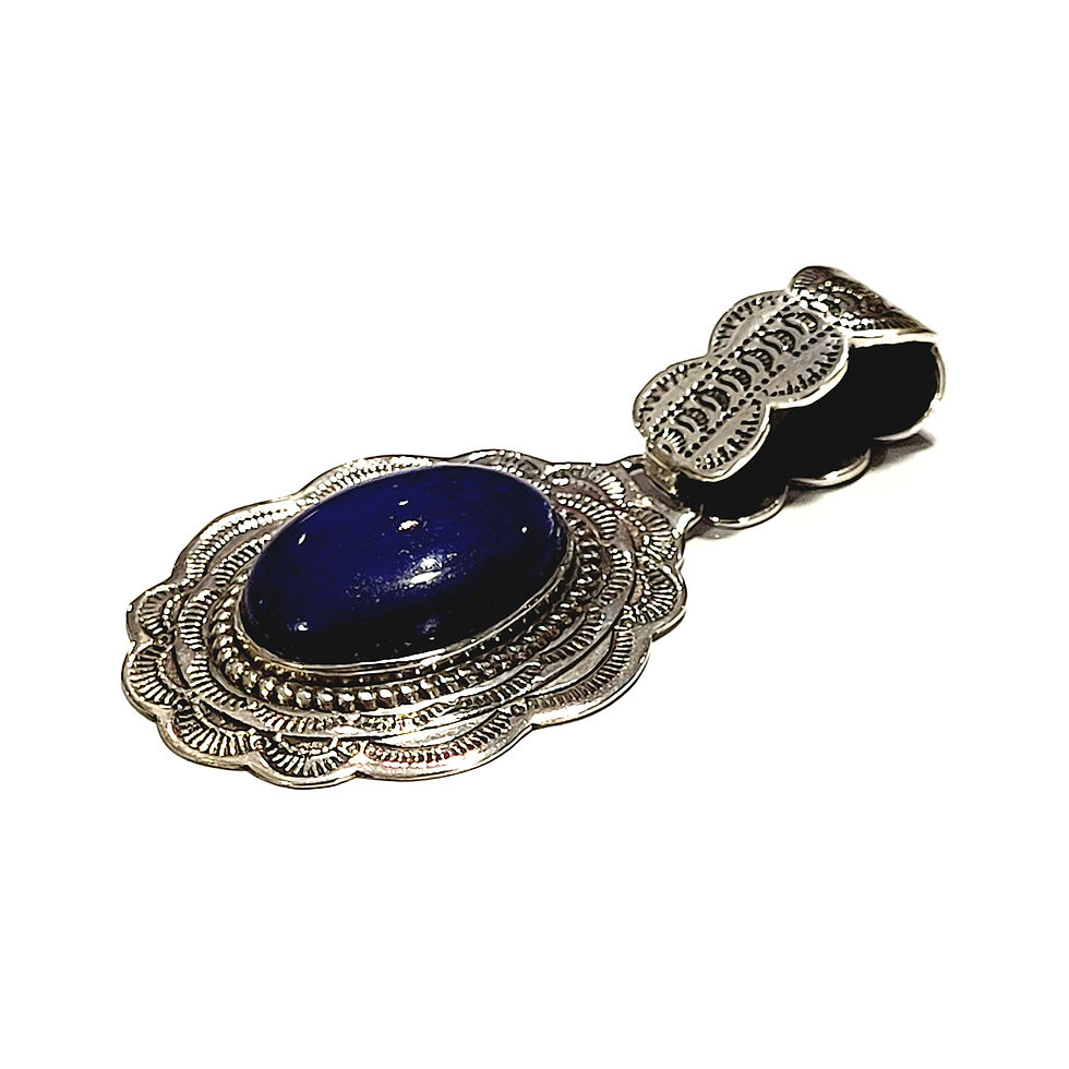 Miniatura: Pendentif lapis-lazuli et argent 925‰
