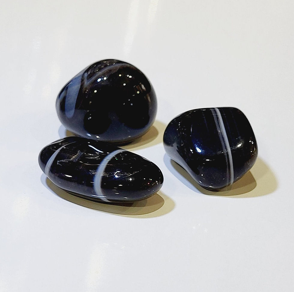 Miniatura: pierre roulée agate/semi-précieuse