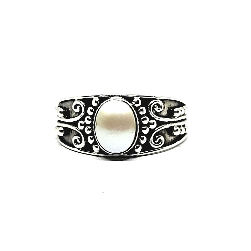 Thumbnail: Bague perle fine et argent 925‰