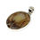 Thumbnail: Pendentif ovale agate claire et argent 925‰