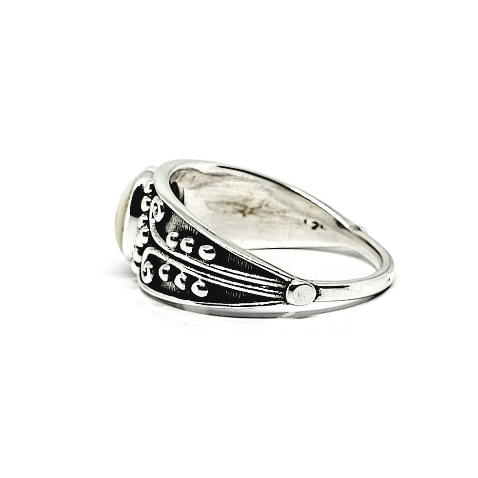Thumbnail: Bague perle fine et argent 925‰