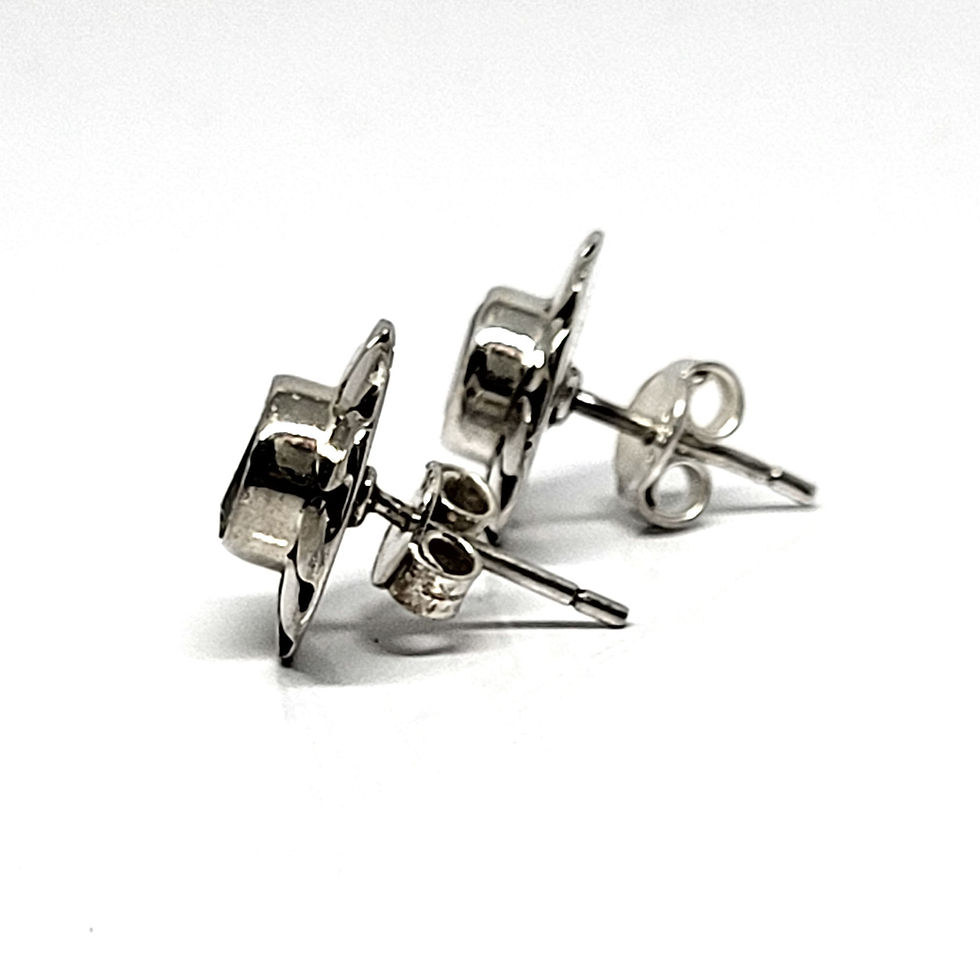 Miniature : Boucles d'oreilles rondes péridot et argent 925‰