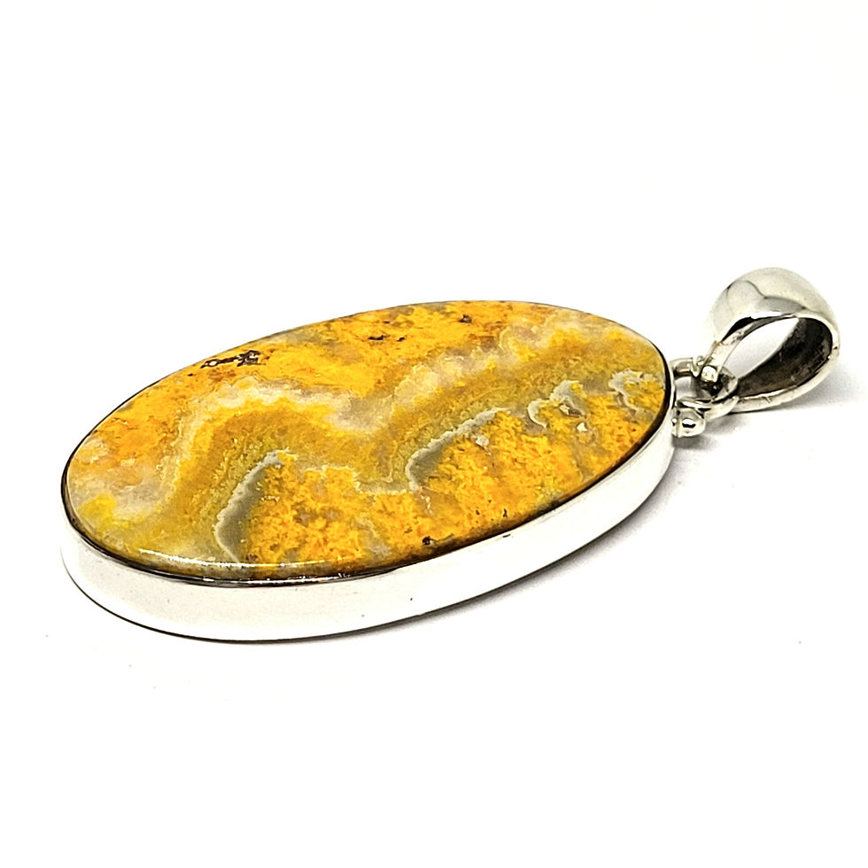 Miniatura: Pendentif jaspe bourdon et argent 925‰