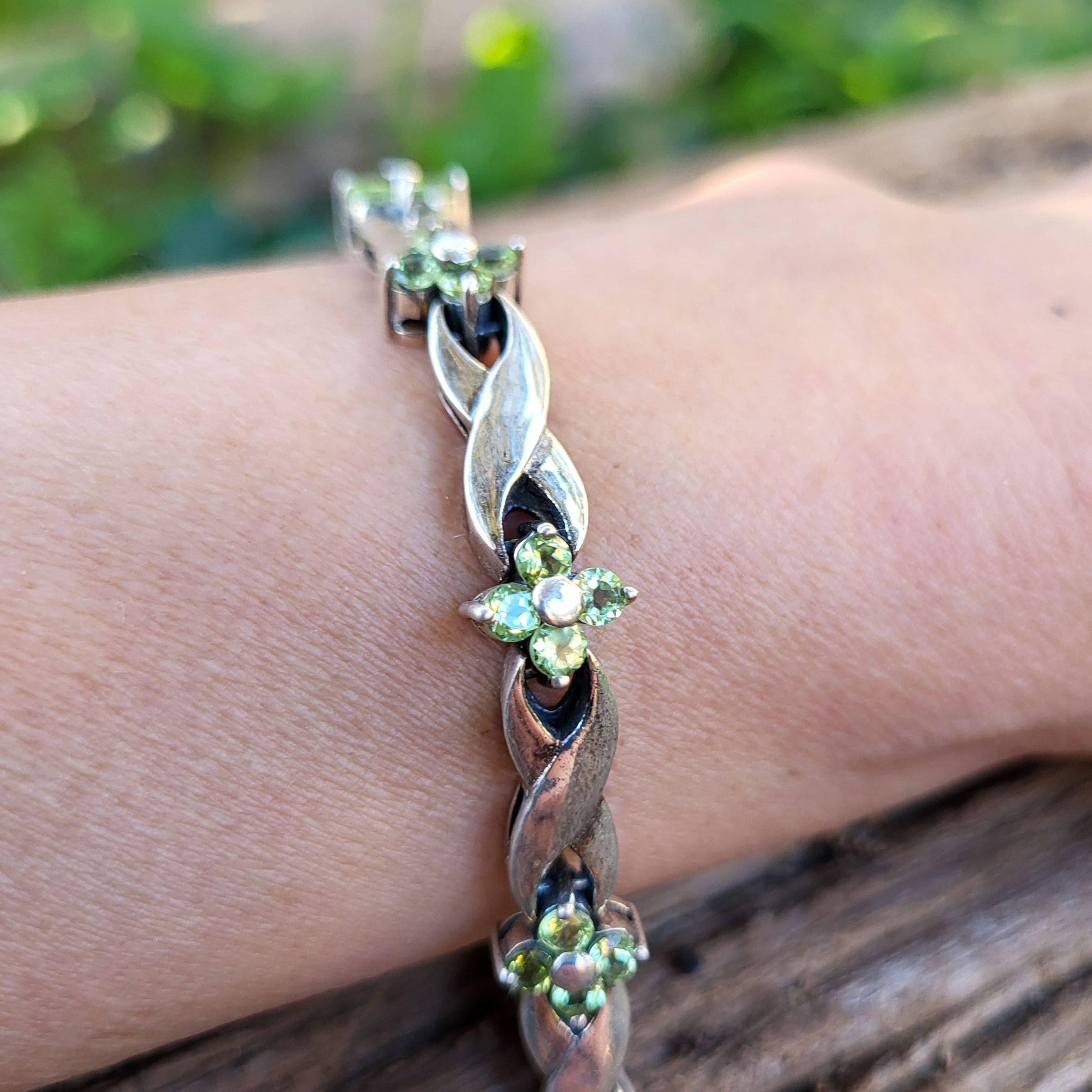 Bracelet péridot et argent 925‰