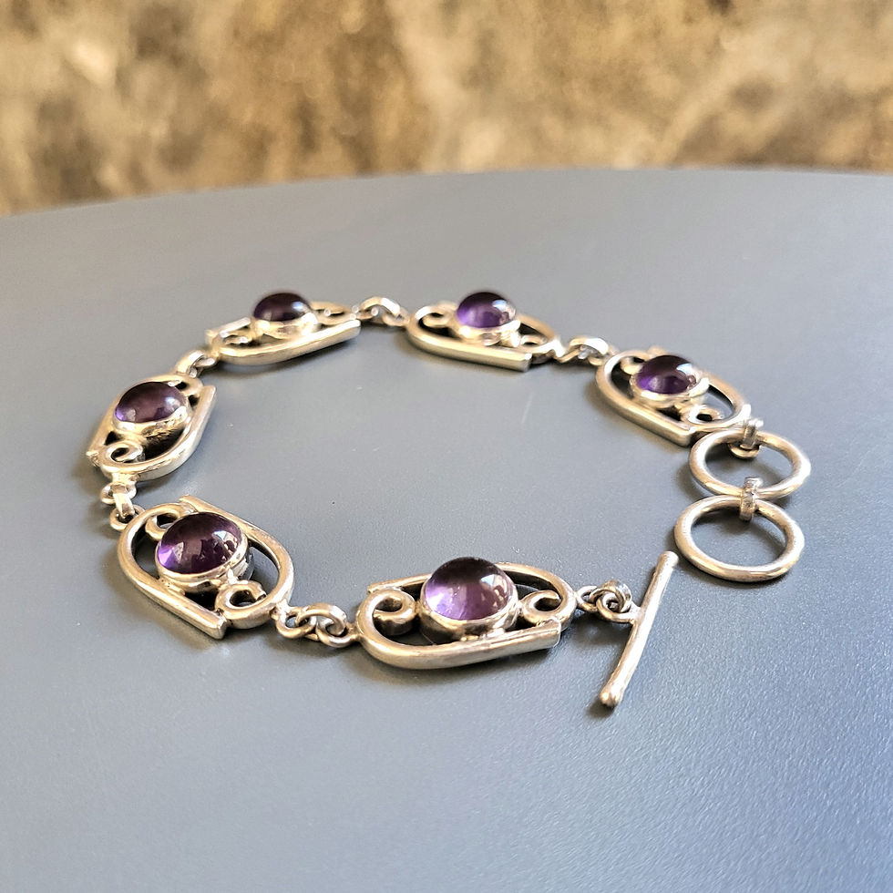 Miniatura: Bracelet moderne en améthyste sur argent 925‰