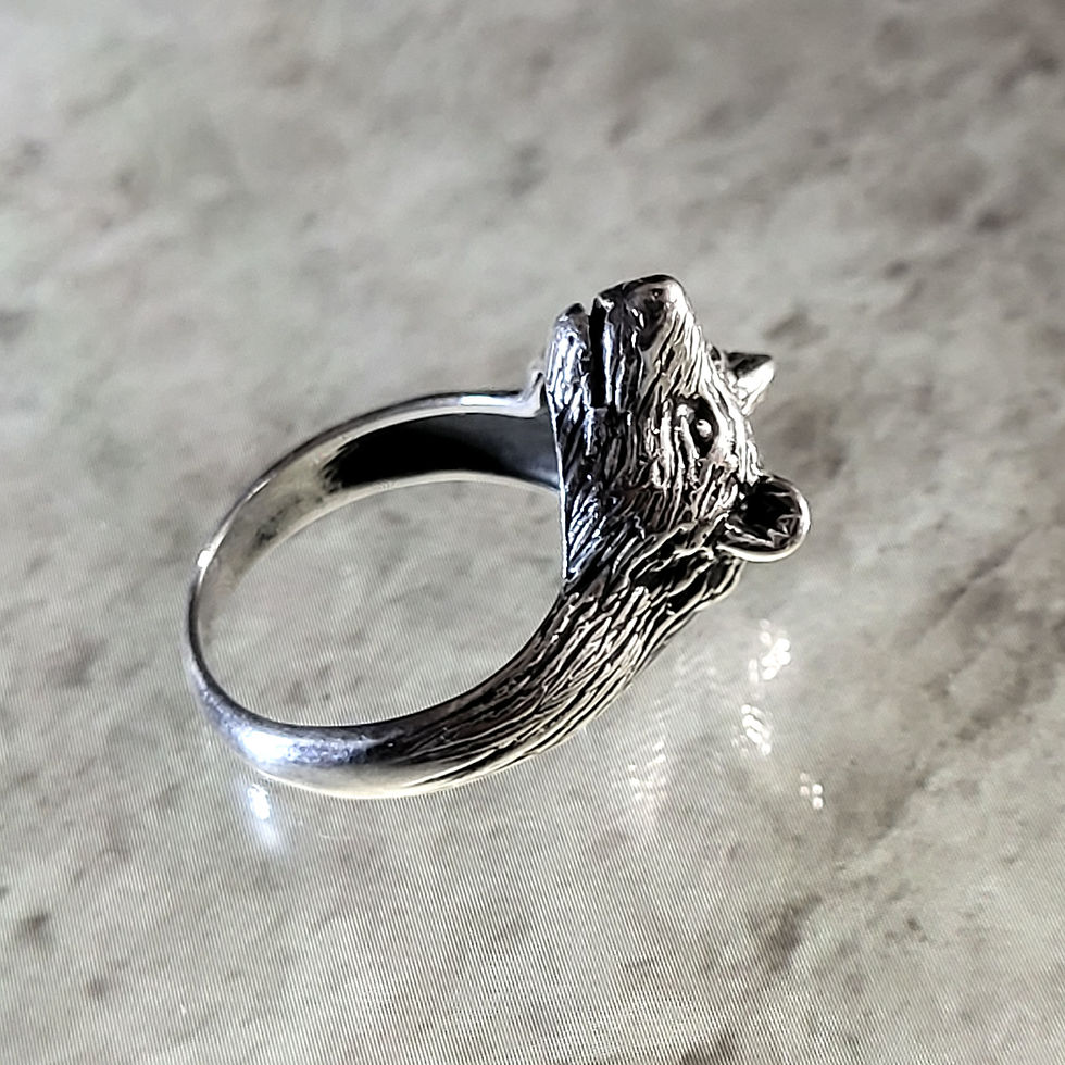 Miniature : Bague grizzly en argent 925‰ 