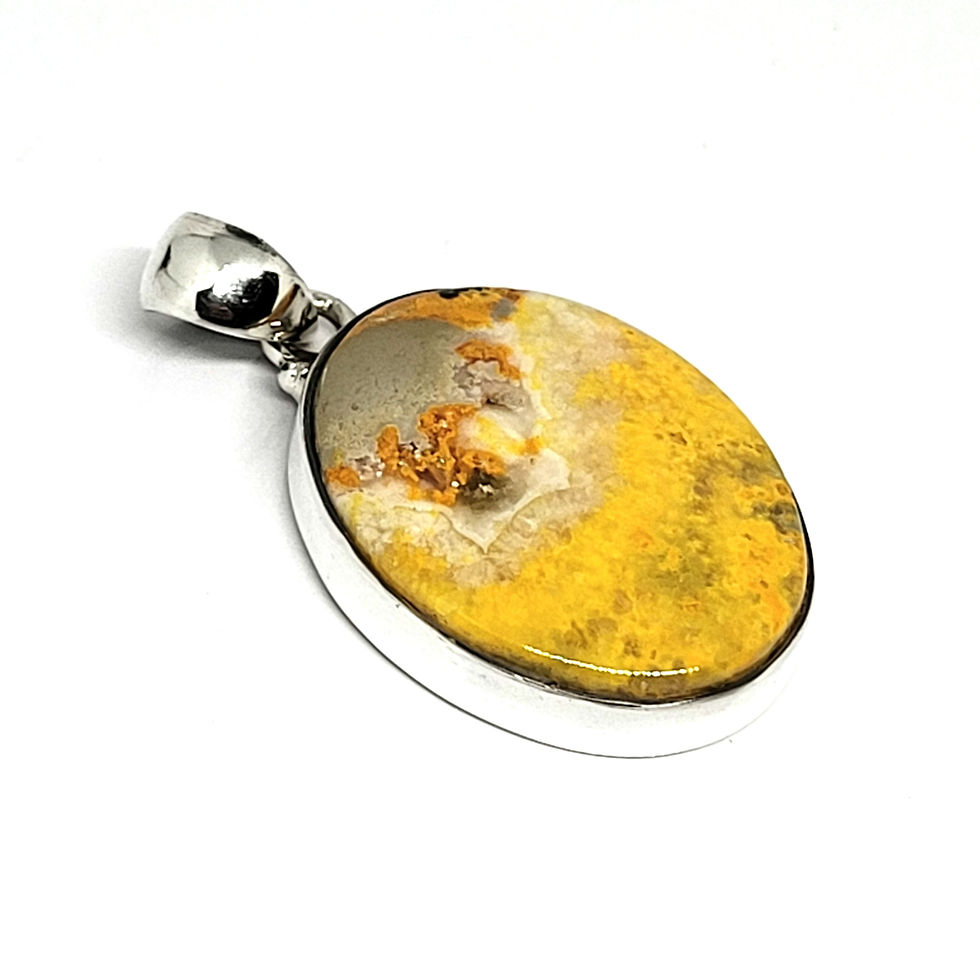 Miniatura: Pendentif jaspe bourdon et argent 925‰