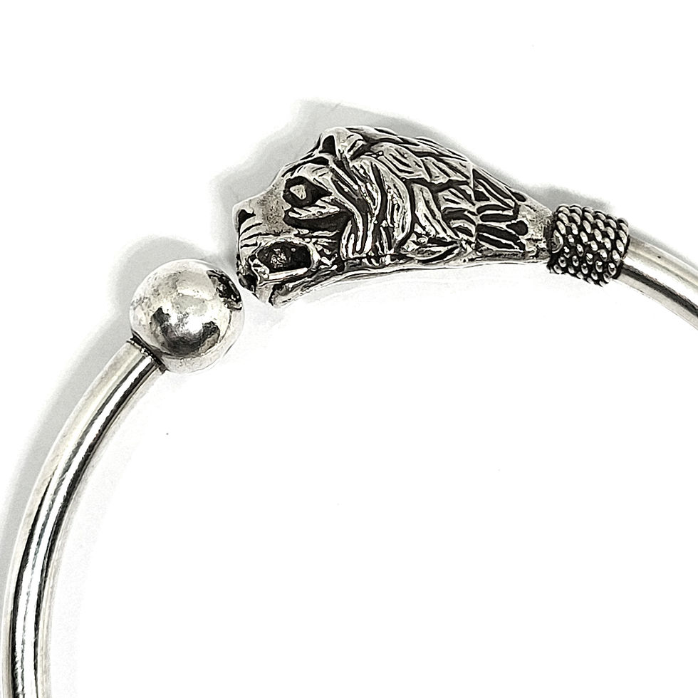 Miniature : Bracelet lion en argent massif 925‰