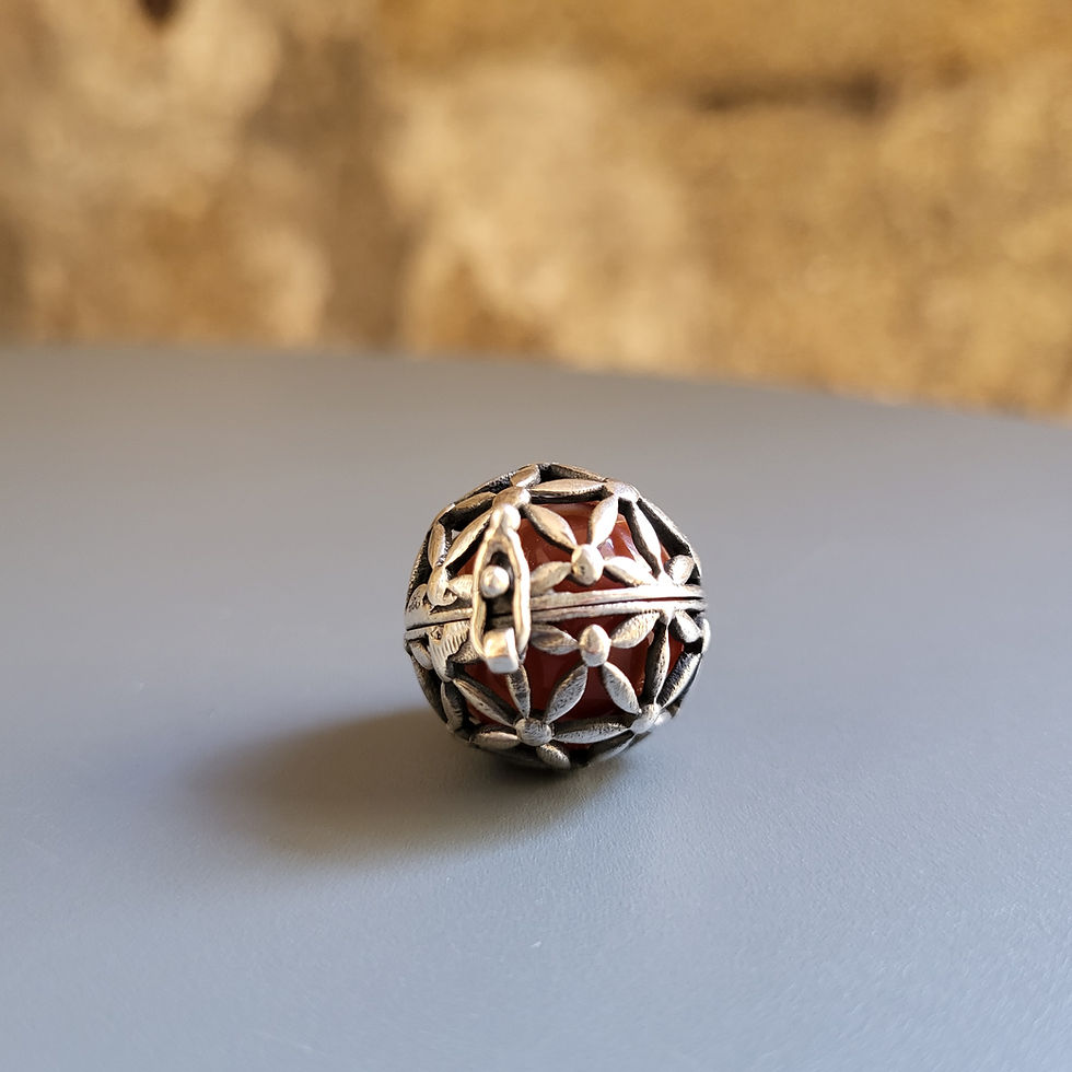 Miniature : Bola en argent 925‰ et cornaline/gaiani/vue arrière
