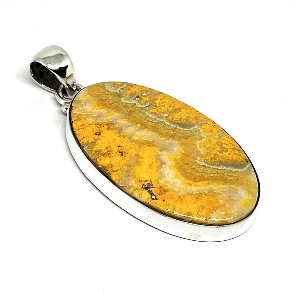 Miniatura: Pendentif jaspe bourdon et argent 925‰