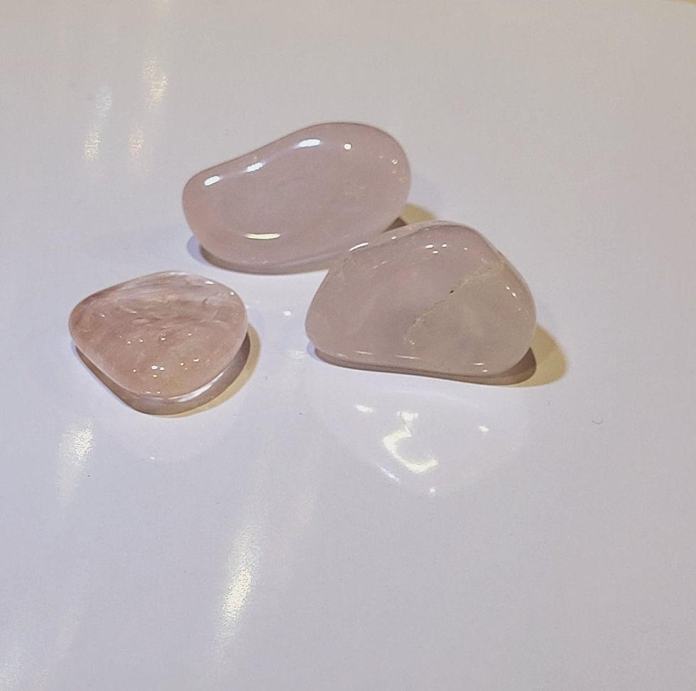 Miniature : pierre roulée quartz rose/semi-précieuse