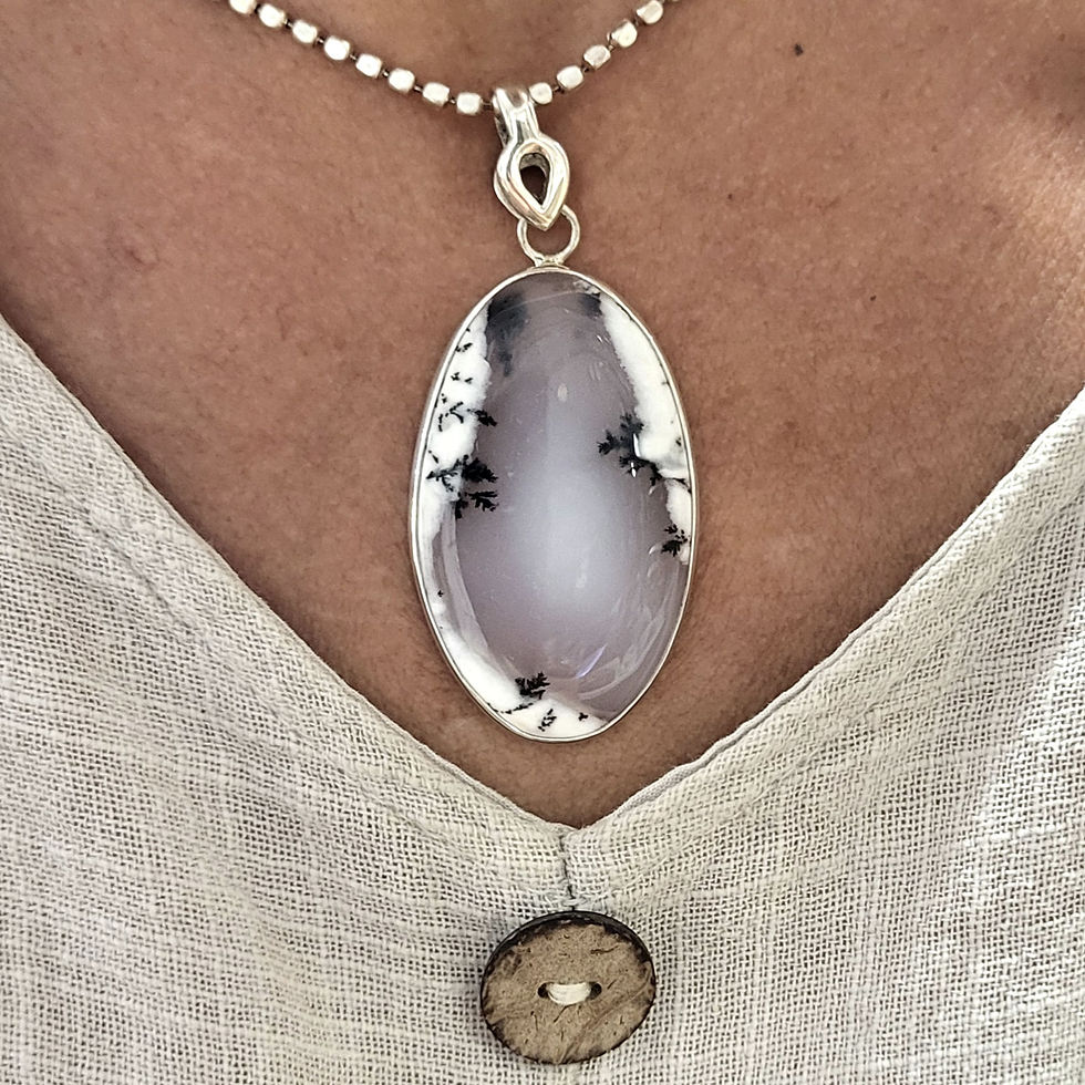 Miniature : Pendentif merlinite et argent 925‰