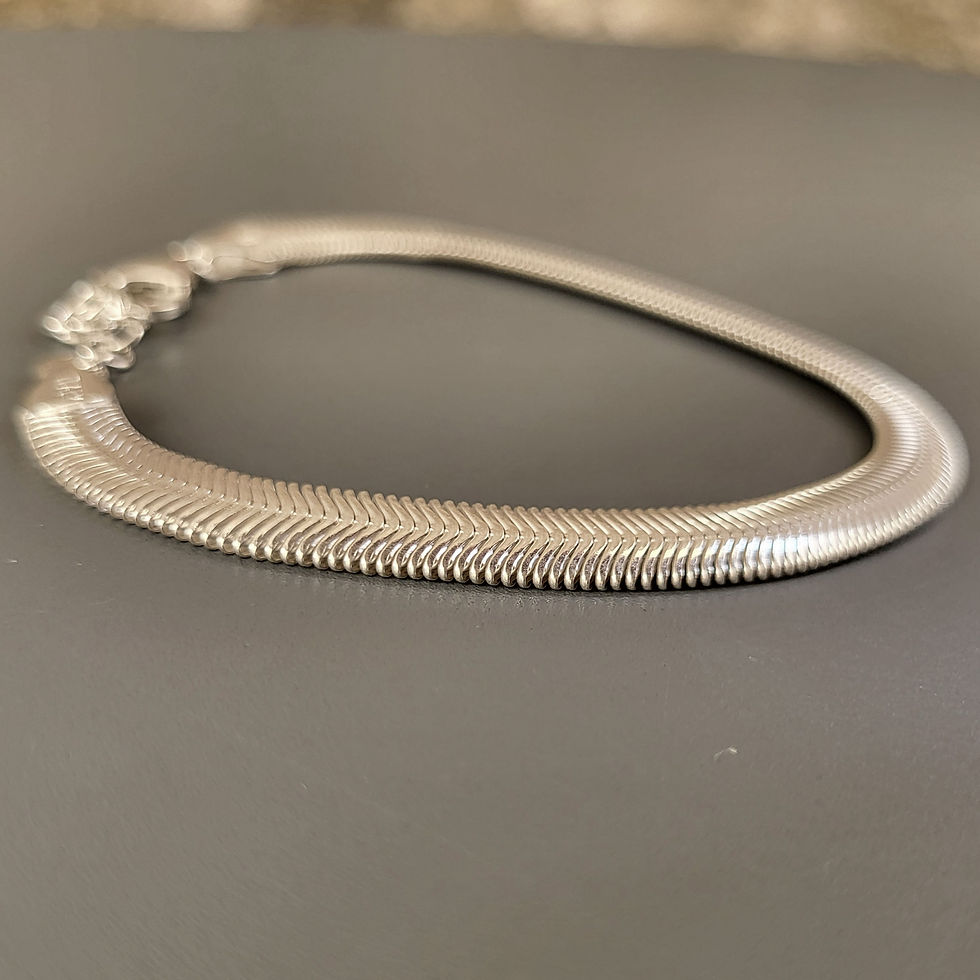 Miniature : Bracelet herringbone en argent massif 925‰ poli.
