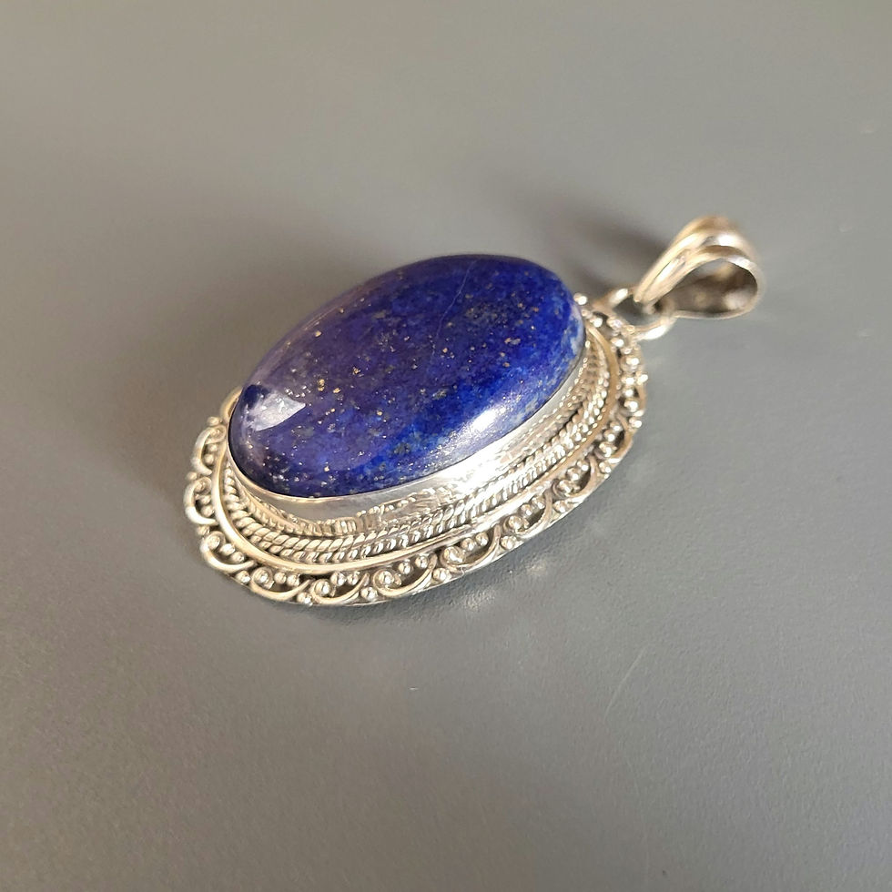 Miniature : Pendentif lapis-lazuli et argent 925‰