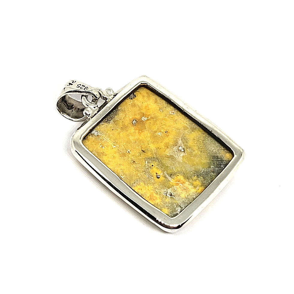 Miniatura: Pendentif rectangle jaspe bourdon et argent 925‰