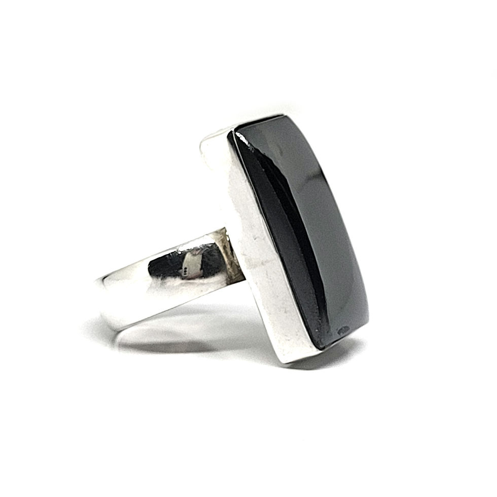 Miniatura: Bague hématite et argent 925‰