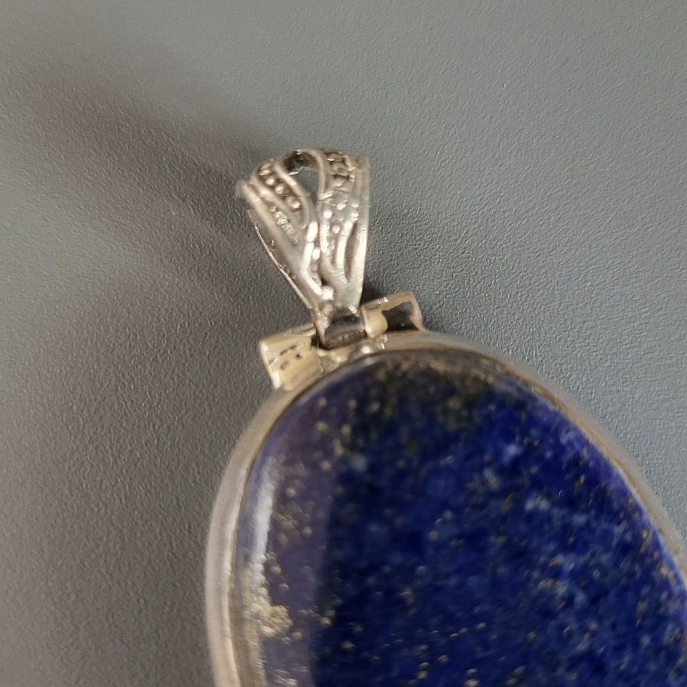 Miniature : Pendentif lapis-lazuli et argent 925‰
