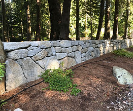 natural stone retaining wall, border, allan block