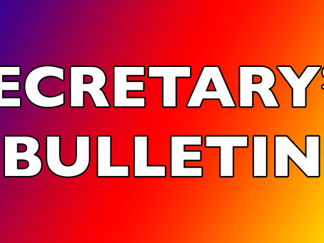 Secretary's Bulletin 1 (24/2/2019)