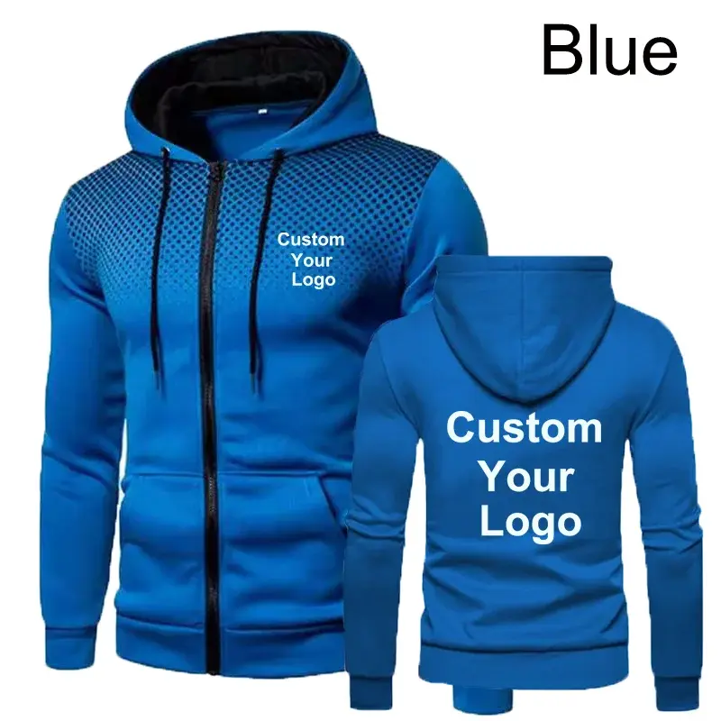 Thumbnail: Fashion Custom Your Logo Zipper Jacket Outdoor Sportwear Long Sleeved Men