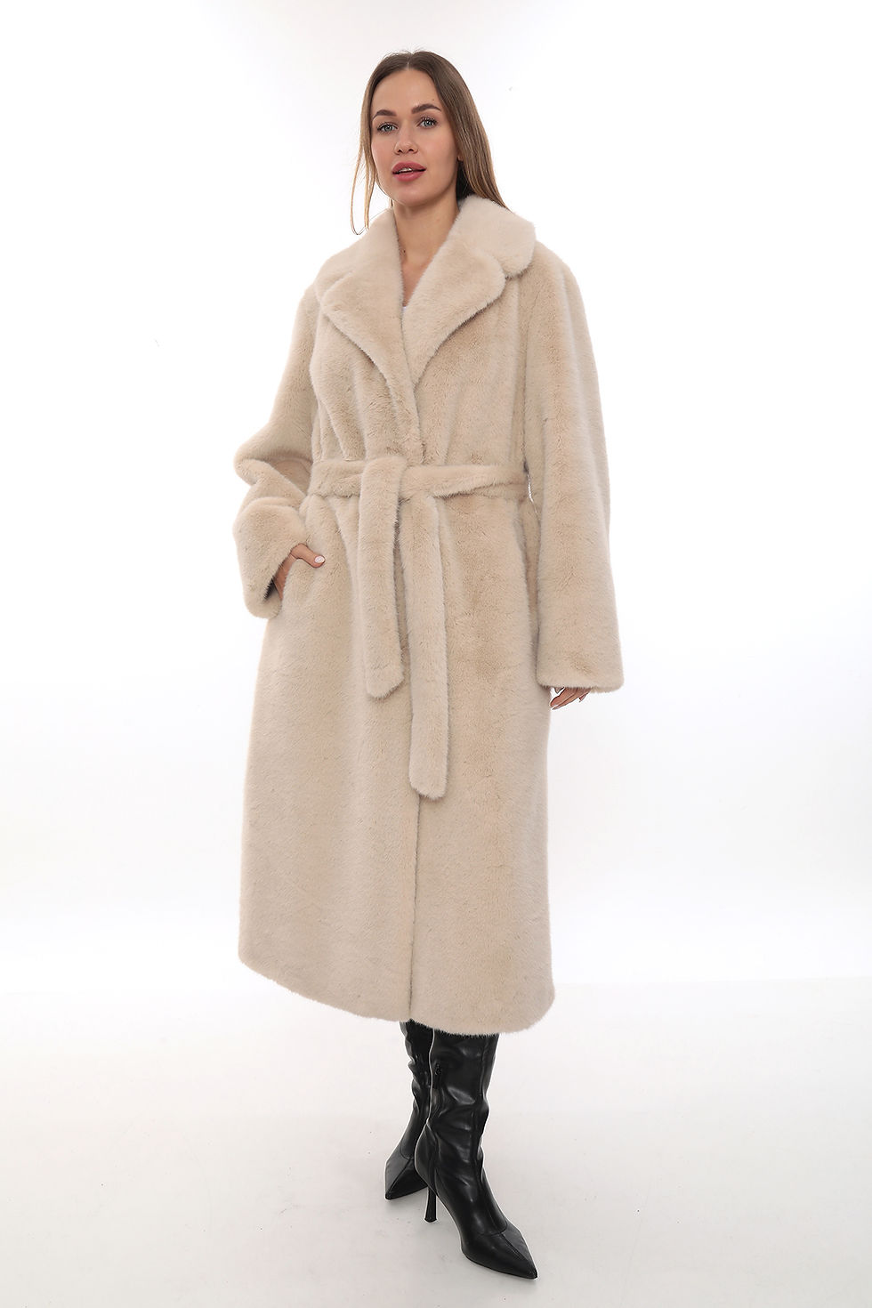 Küçük resim: Auréole Faux Fur Jacket