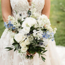 White with Hint of Blue Bridal Bouquet