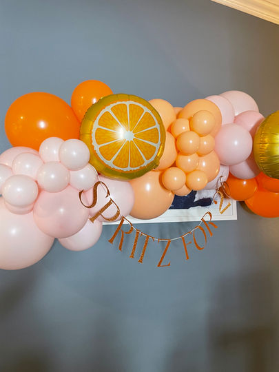 Planning Savy, Bachelorette Party Planning and Party Decor - Savannah Balloon Garland, Tybee Island Balloon Garland, Jacksonville Balloon Garland, St. Augustine Balloon Garland - Grab and go balloon garland, balloon installation, balloon backdrop, aperol spritz birthday balloon garland, spritz for 26
