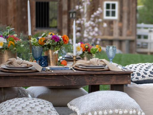 gorgeous setting with boho vibe