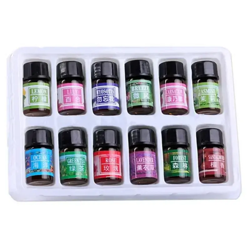12PCS 3ML Air Freshener Natural Plant Aromatherapy Essential Oil Air Conditionin