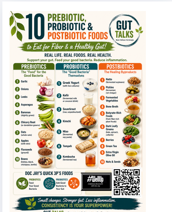 10 PRE - PRO - POSTBIOTIC FOODS