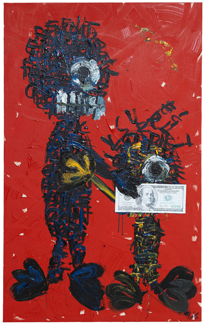 Painting about the power of money