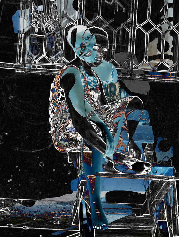 Photography and Digital Collage Archival Print on Canvas
