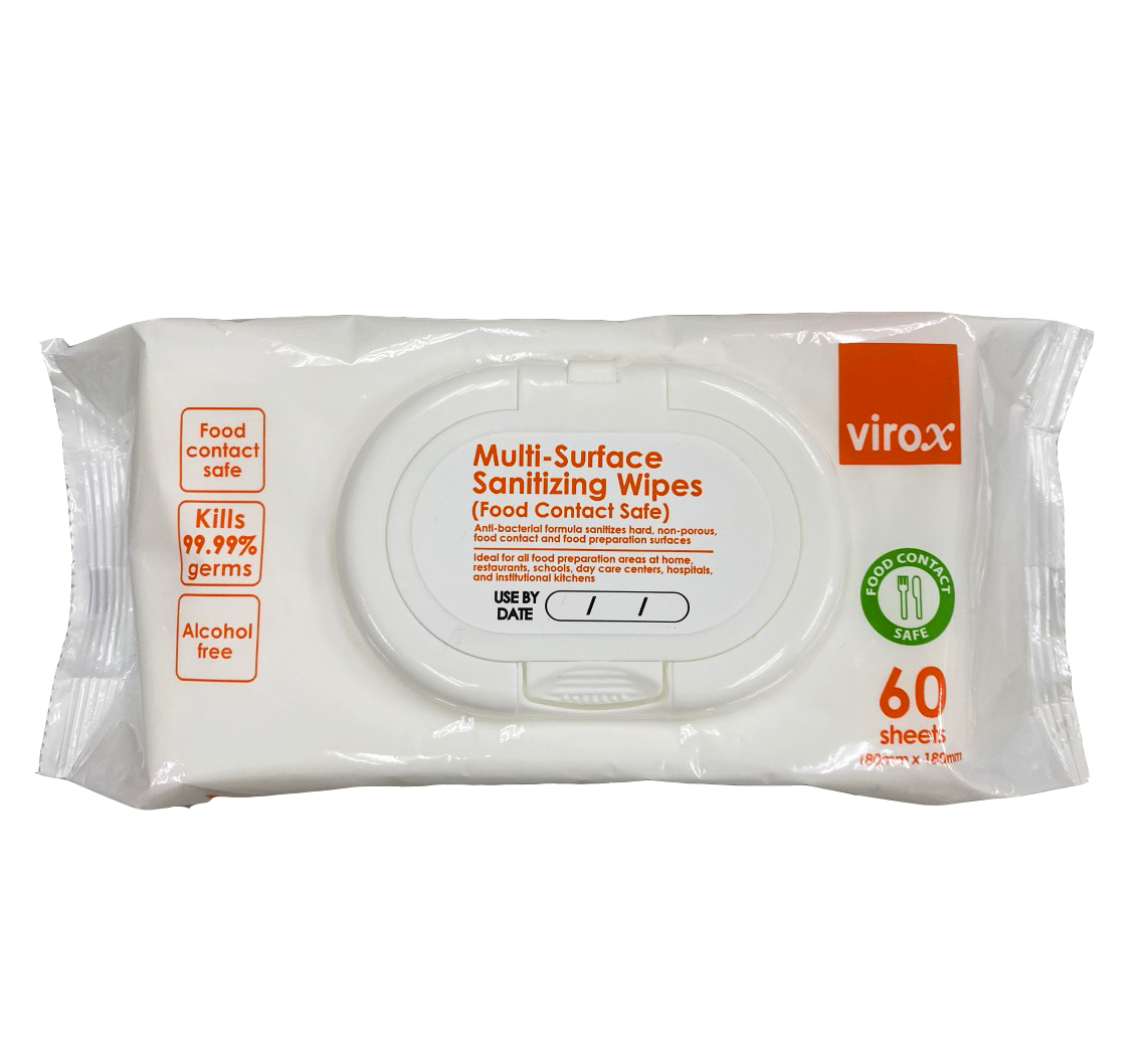 KleenPak Product Virox MultiSurface Sanitizing Wipes (Food