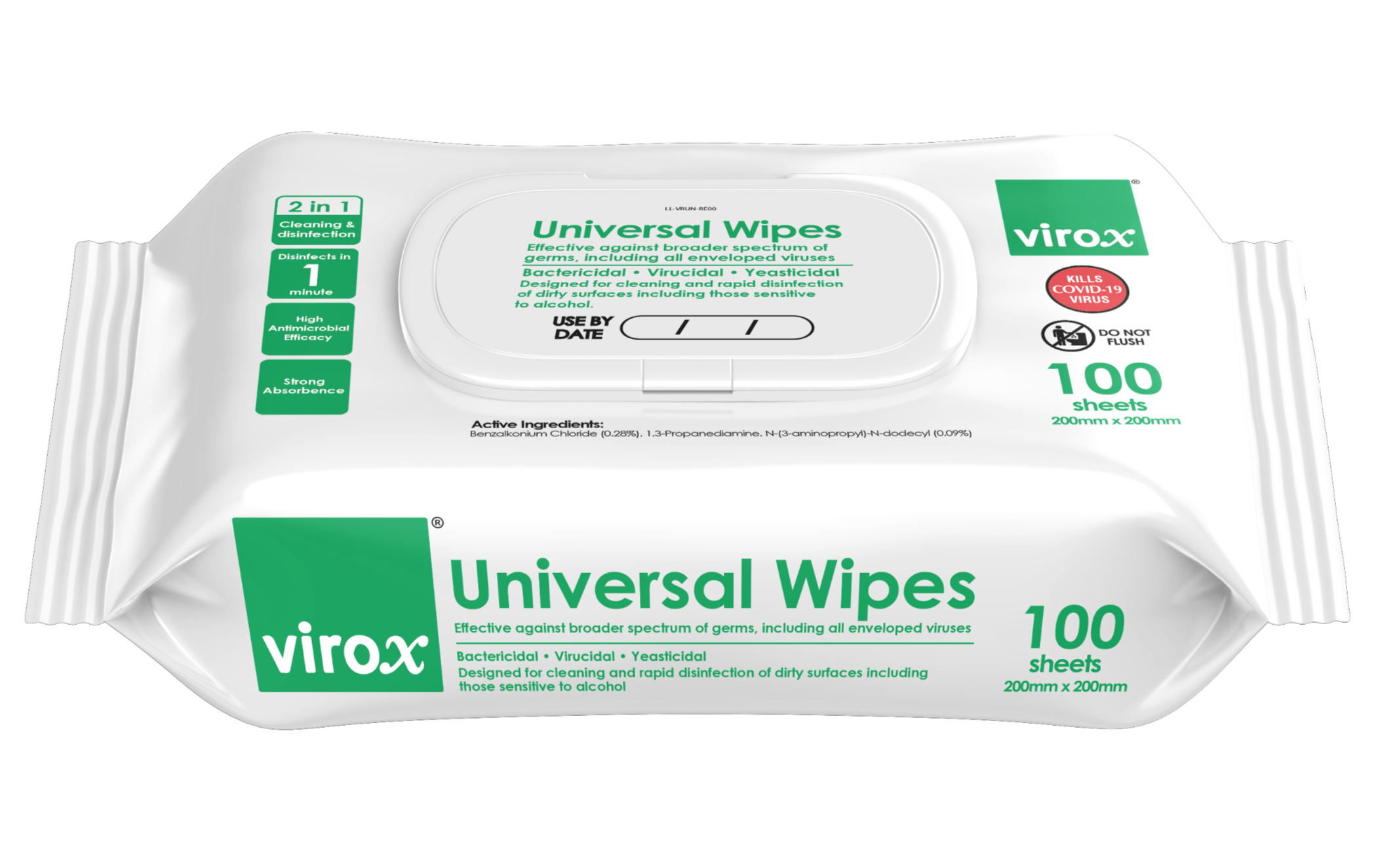 KleenPak Product Virox Universal Wipes 100s