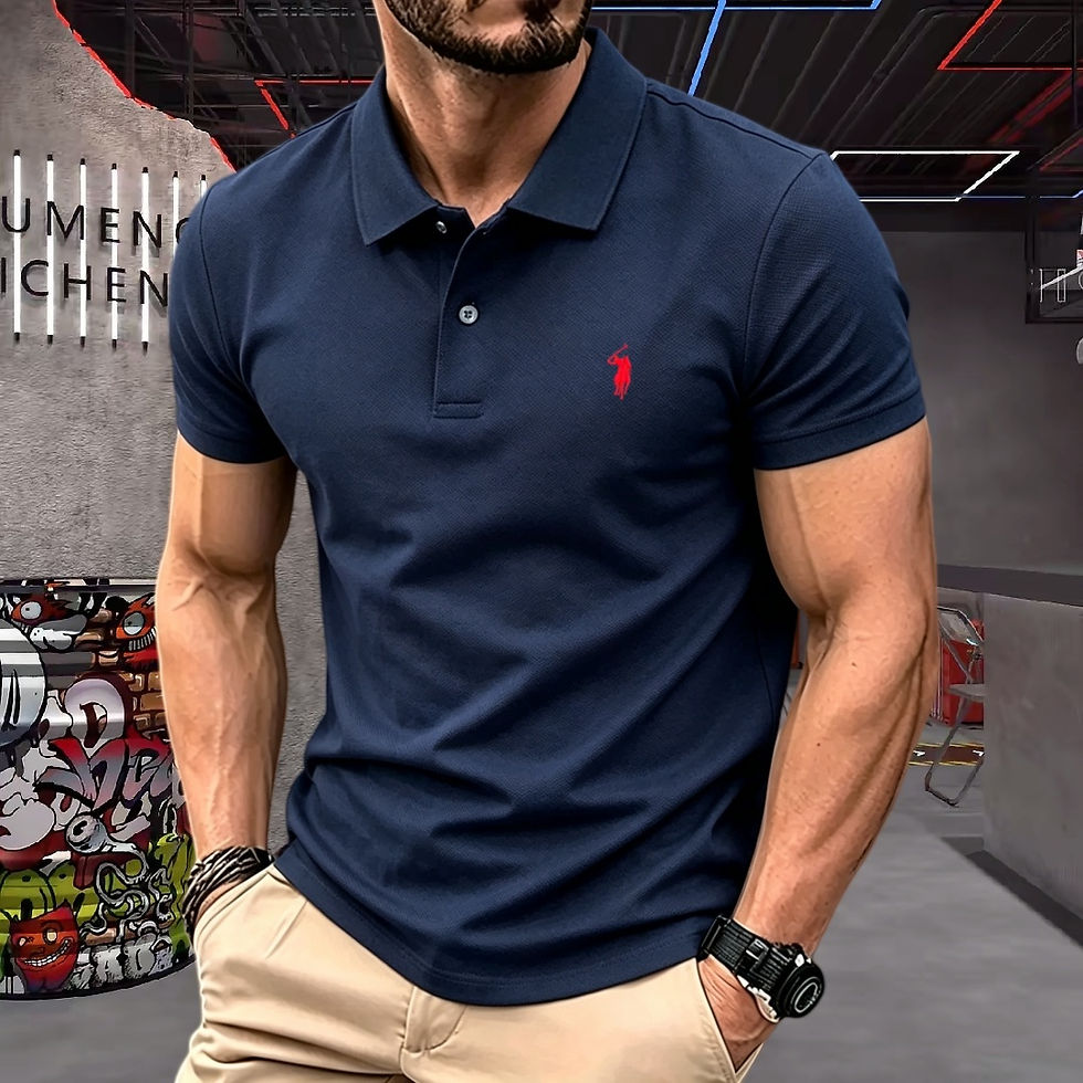 Miniatura: Camisa Polo Masculina em 100% Algodão