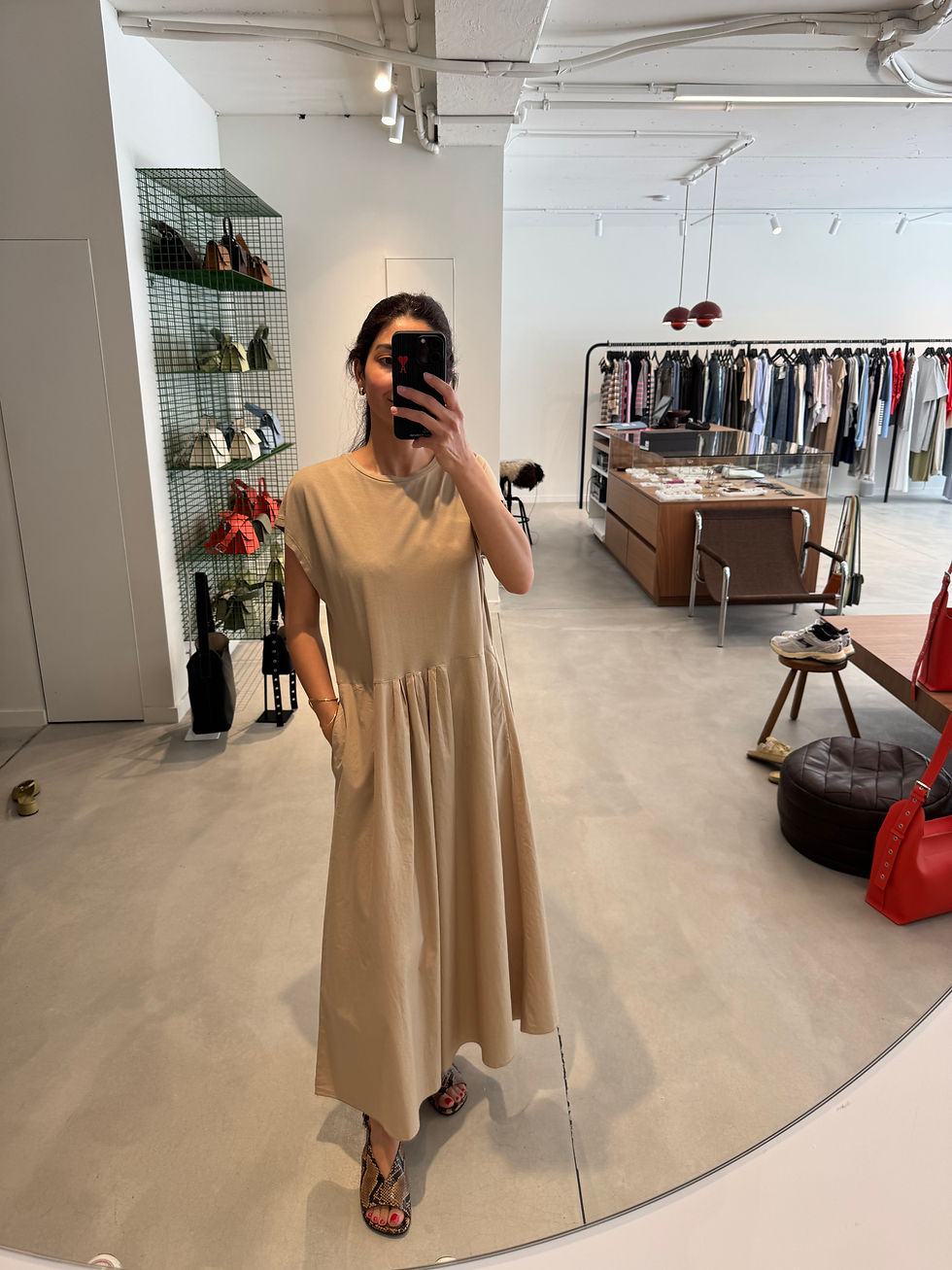 Thumbnail: 261 A133 T-SHIRT DRESS NUDE