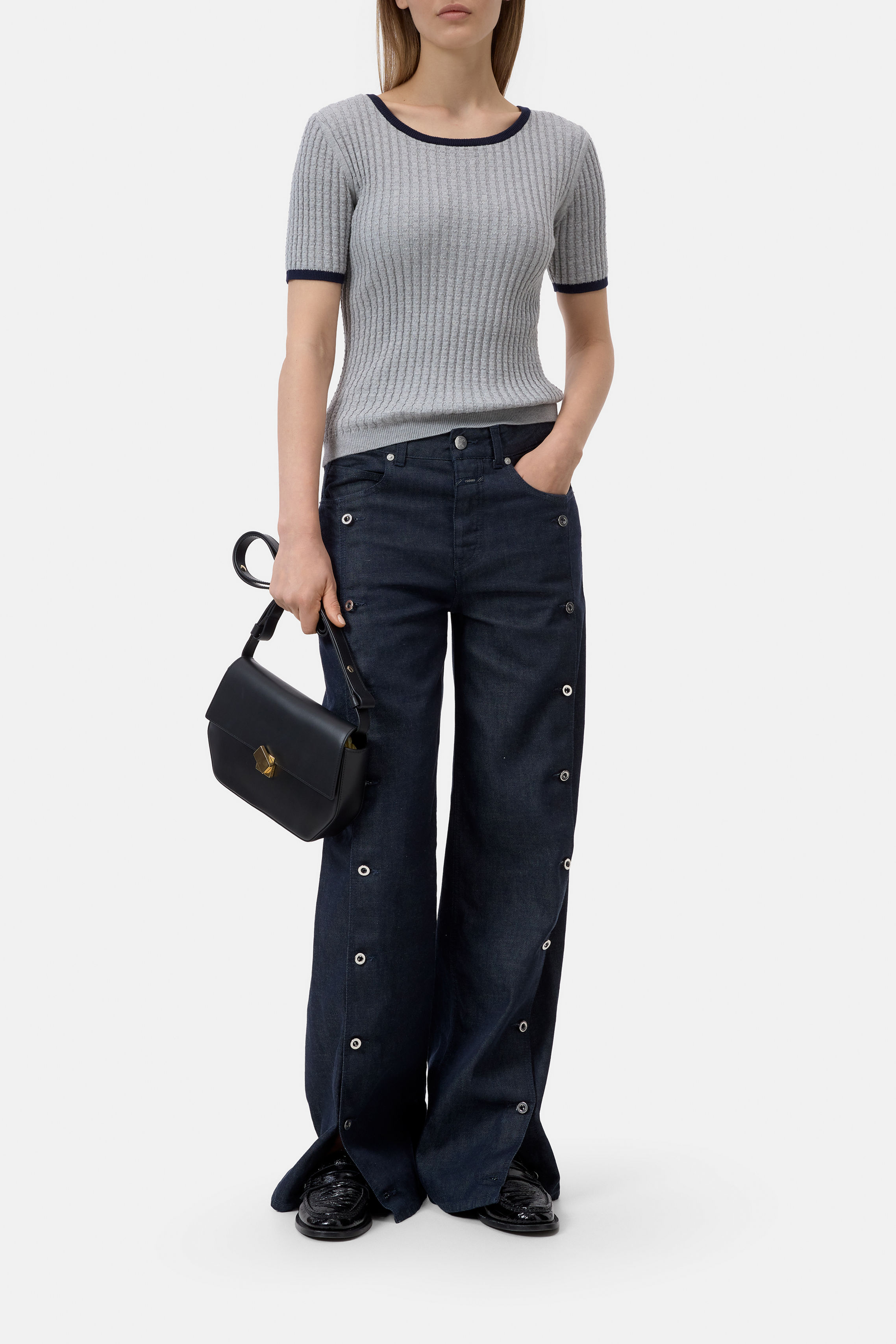 GREY BLUE KNIT