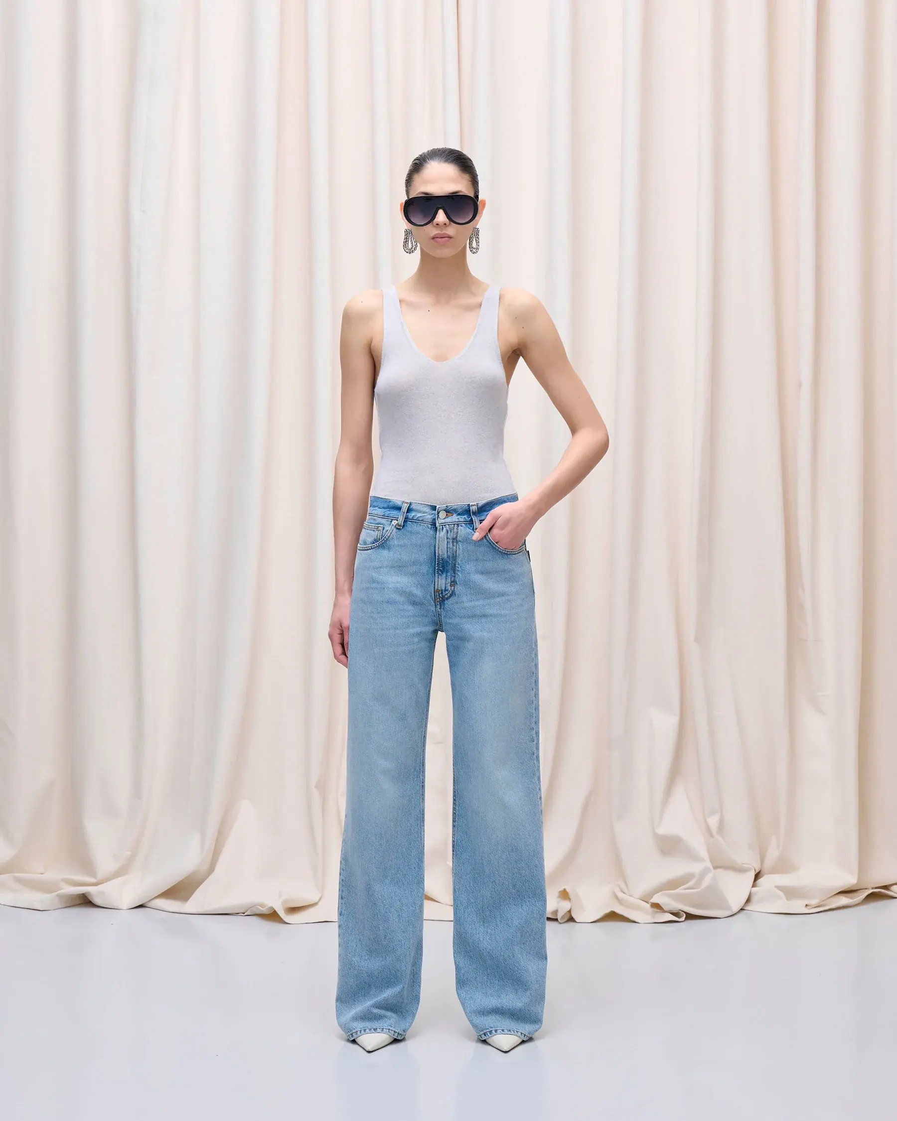 JEANS AQUA BLAUW KOREA