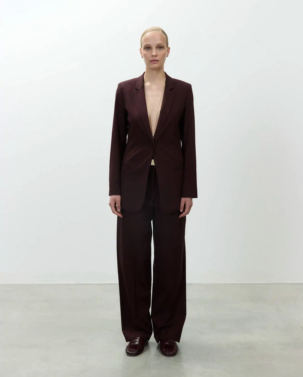 WOOL CANVAS BLAZER UVA