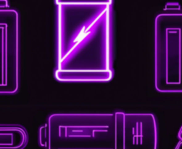 purple neon battery charge sign in black darkness.jpg
