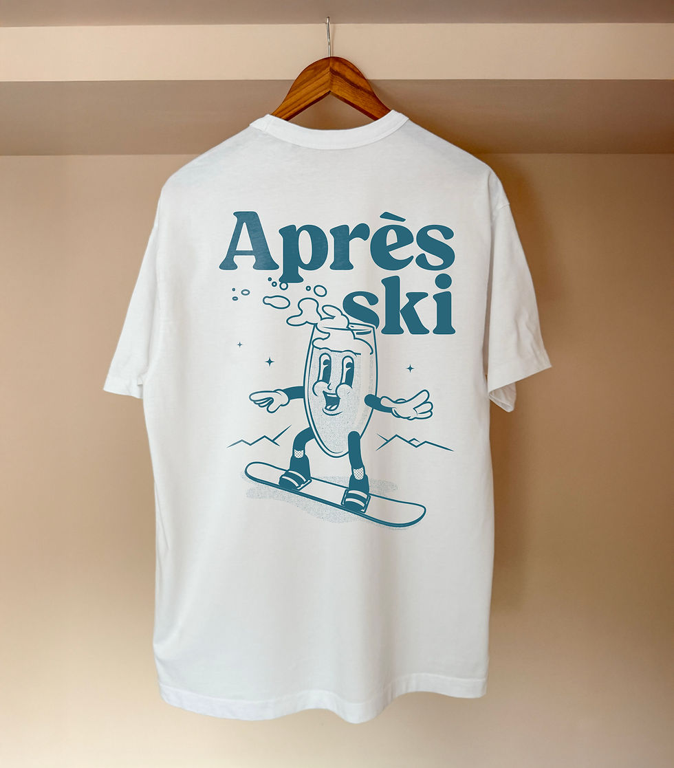 Thumbnail: Après Ski Retro Snowboarder Oversized T-shirt