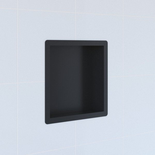 Thumbnail: Wiesbaden Inbouwnis Met Flens Mat Zwart 30x30x10cm