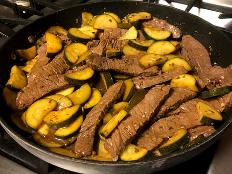 Spicy Asian Steak Strips with Zucchini