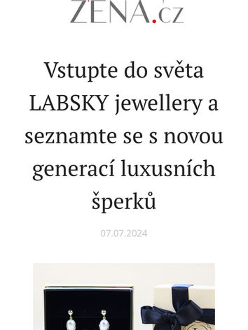 screenshot of brand introduction article on website primazena.cz