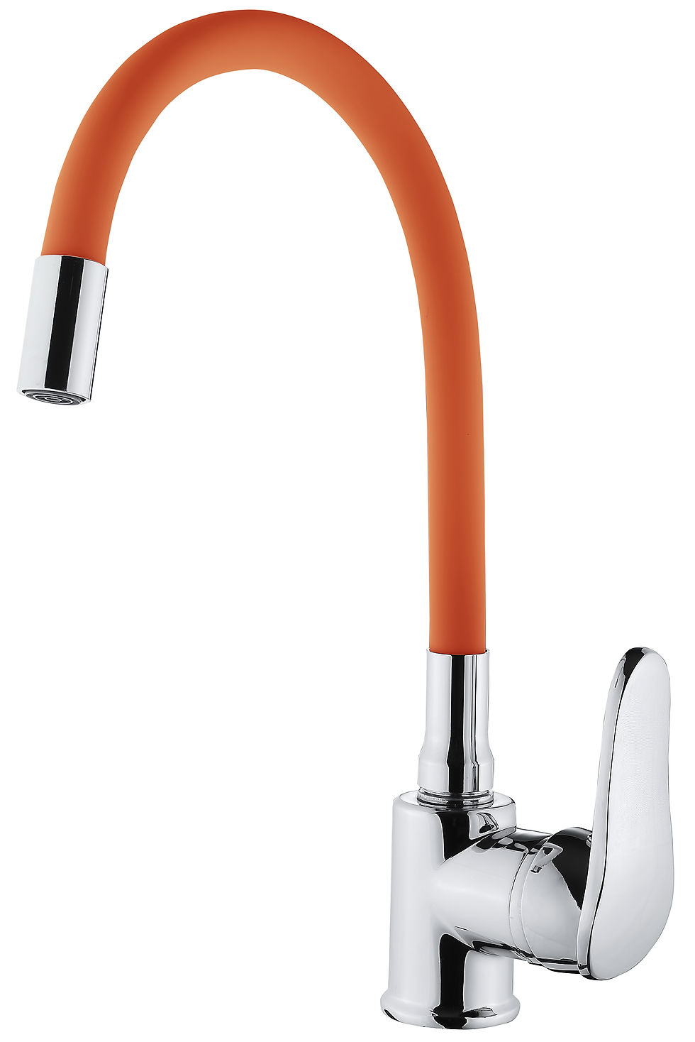 Vilas Elmas Esnek Turuncu Spiralli Kuğu Mutfak Evye Bataryası