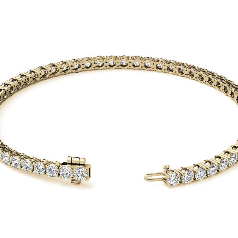 Miniature : 12.00 CTW Lab Grown Diamond Tennis Bracelet | 14kt White or Yellow Gold