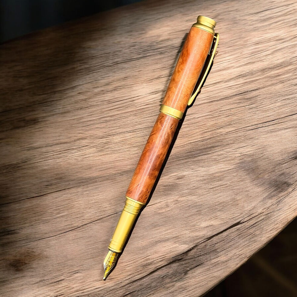 Thumbnail: 85  Commander Fountain Pen made out of Maple Burl