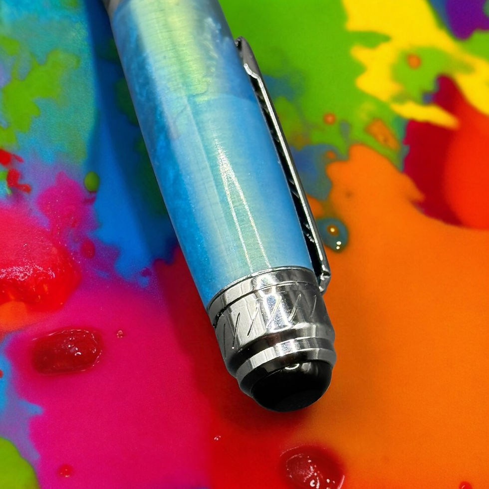 Thumbnail: 133 Blue Acrylic Cyclone Style Pen
