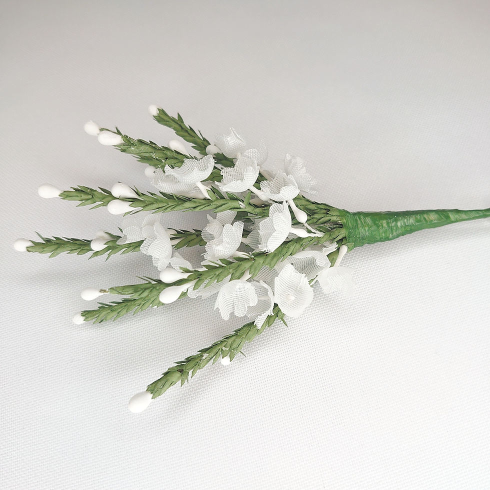 Thumbnail: White Heather Floral Pin